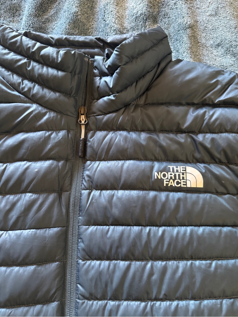 The North Face Quilted Puffer Jacket - Navy Blue - Picture 3 of 5